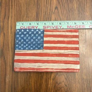 American Flag hand painted wooden decor. USA 🇺🇸